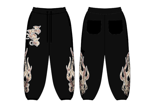 Black Camo Sweatpants