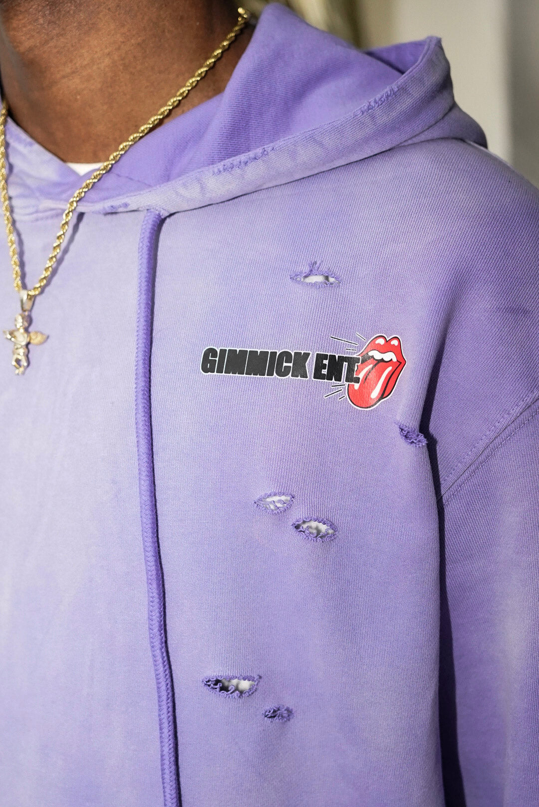 Purple “You Not Stylin” Hoodie Distressed