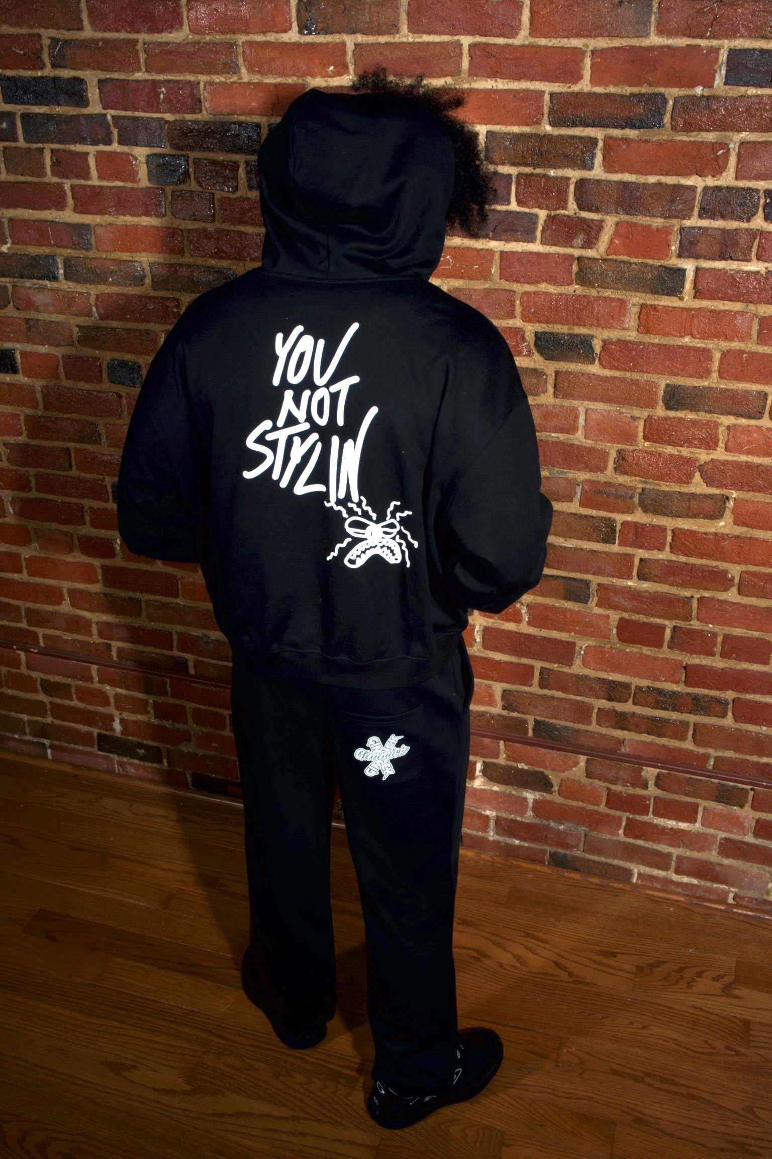 Black Signature Drawstring Sweatpants