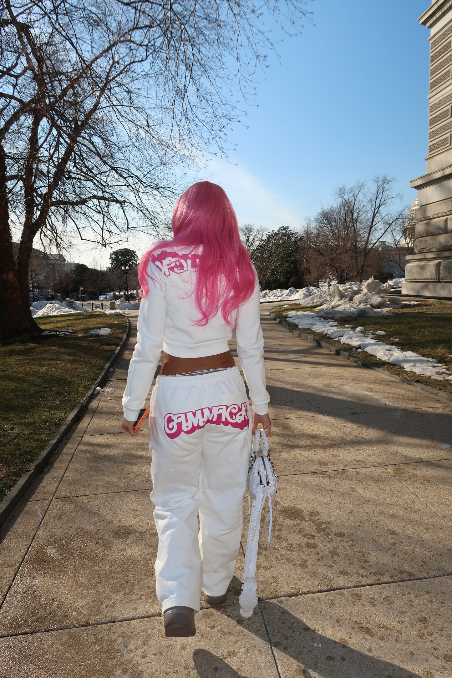 Wht/Pnk Sweatpants