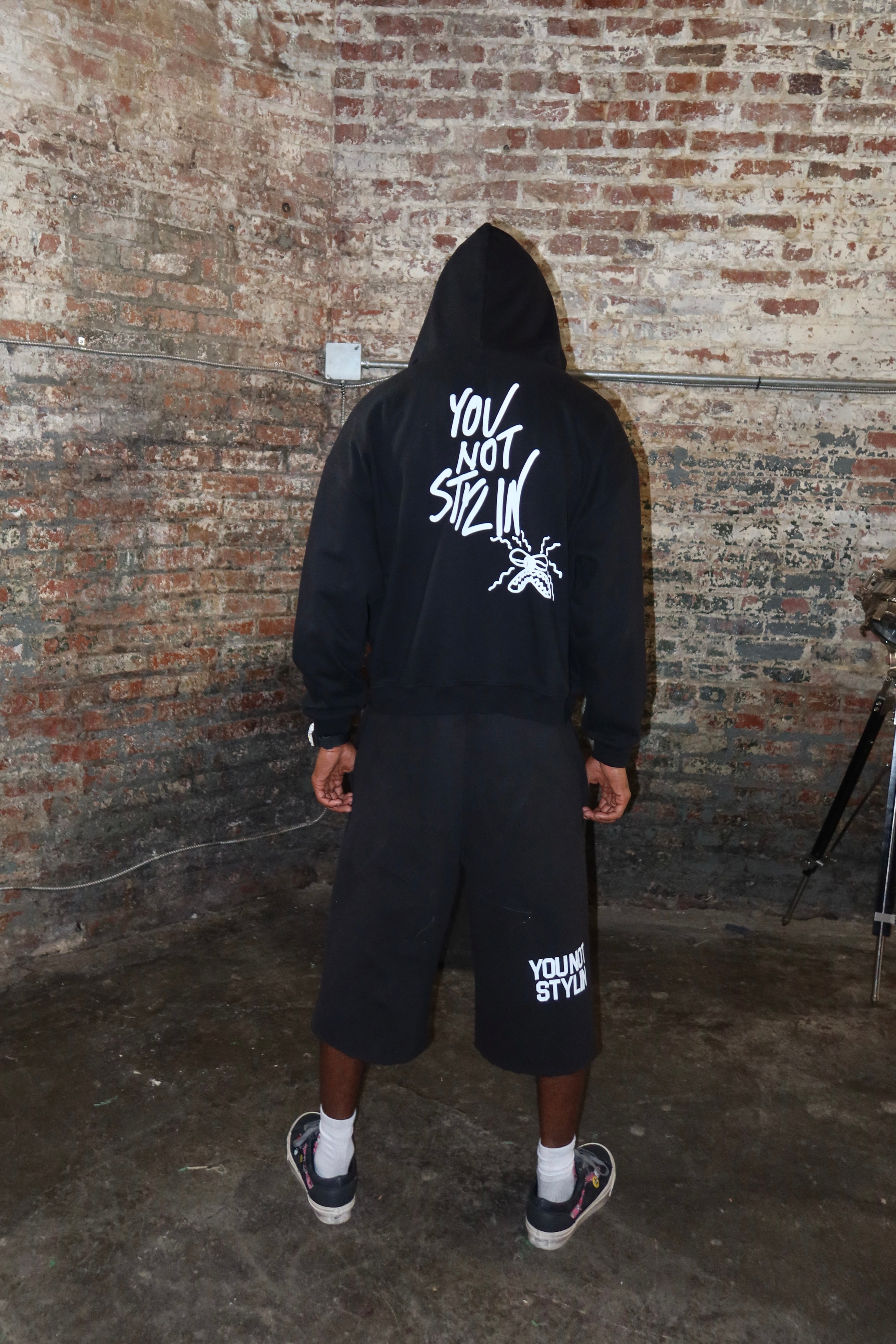 Black Three-quarter Shorts