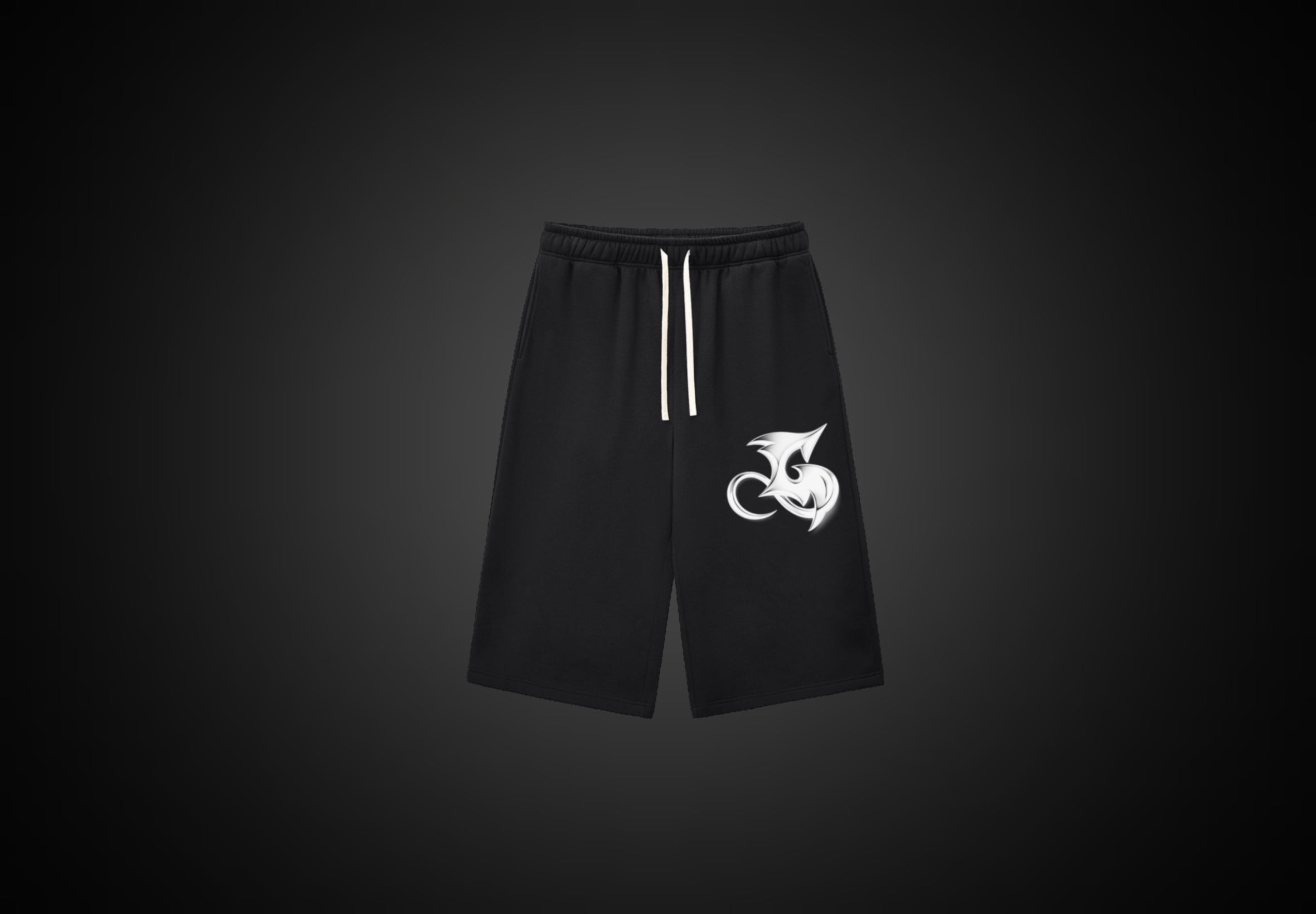 Black Three-quarter Shorts