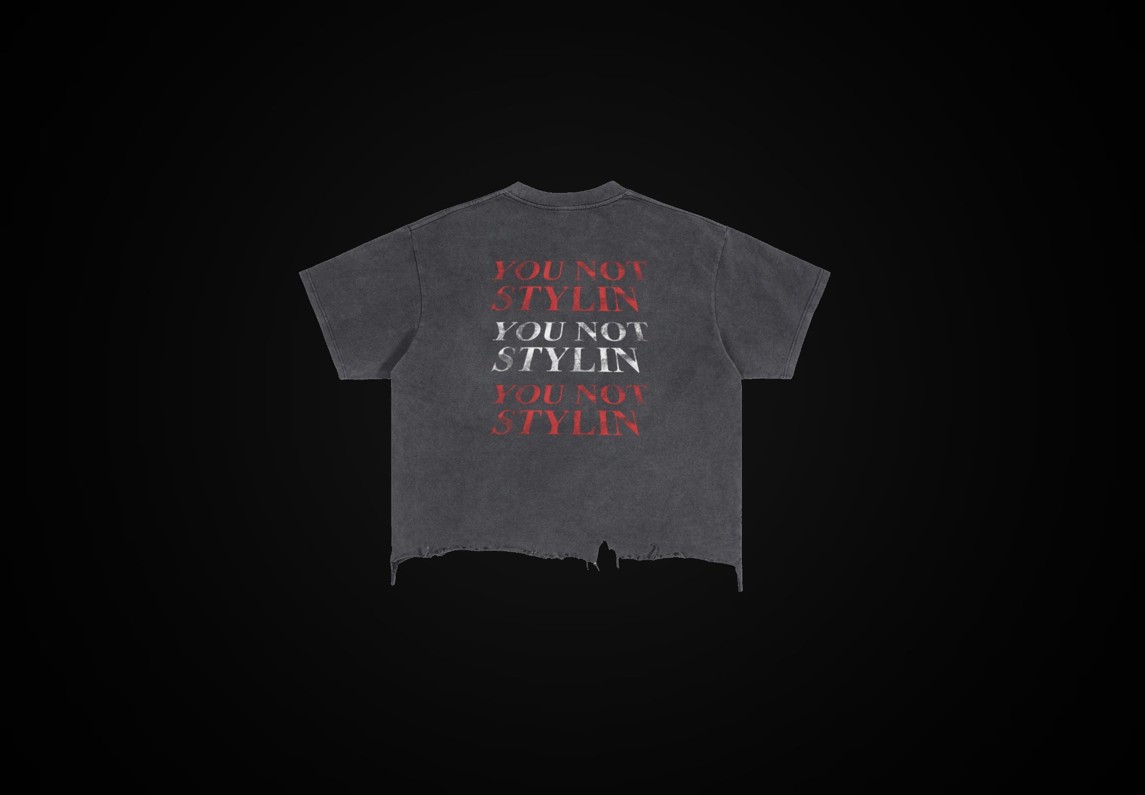 Vintage Wash Boxy Distressed Hem T-Shirt