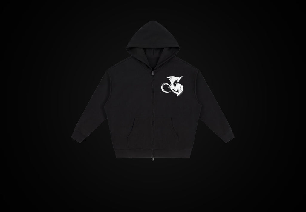 Black Signature Full Zip Hoodie