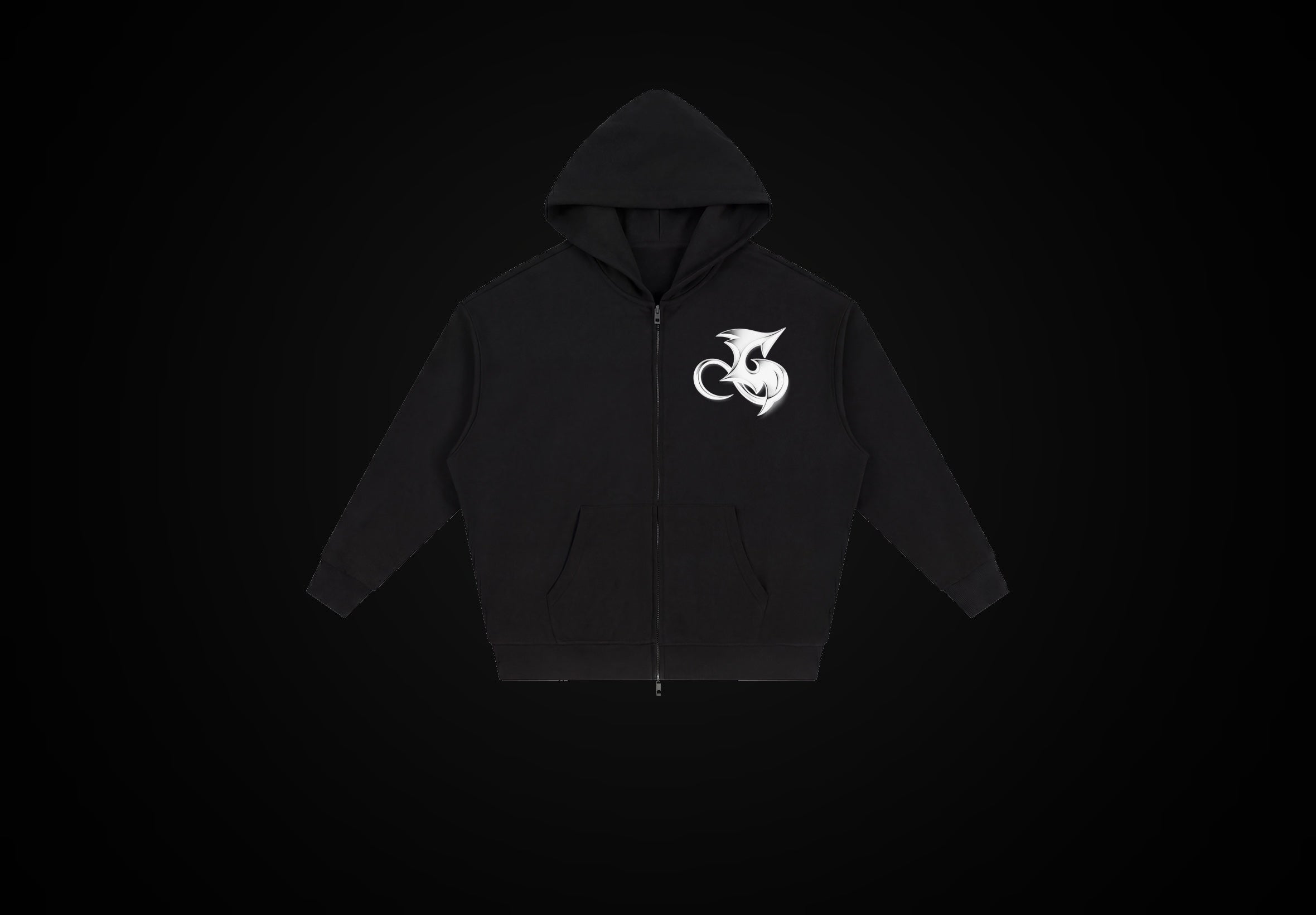 Black Signature Full Zip Hoodie