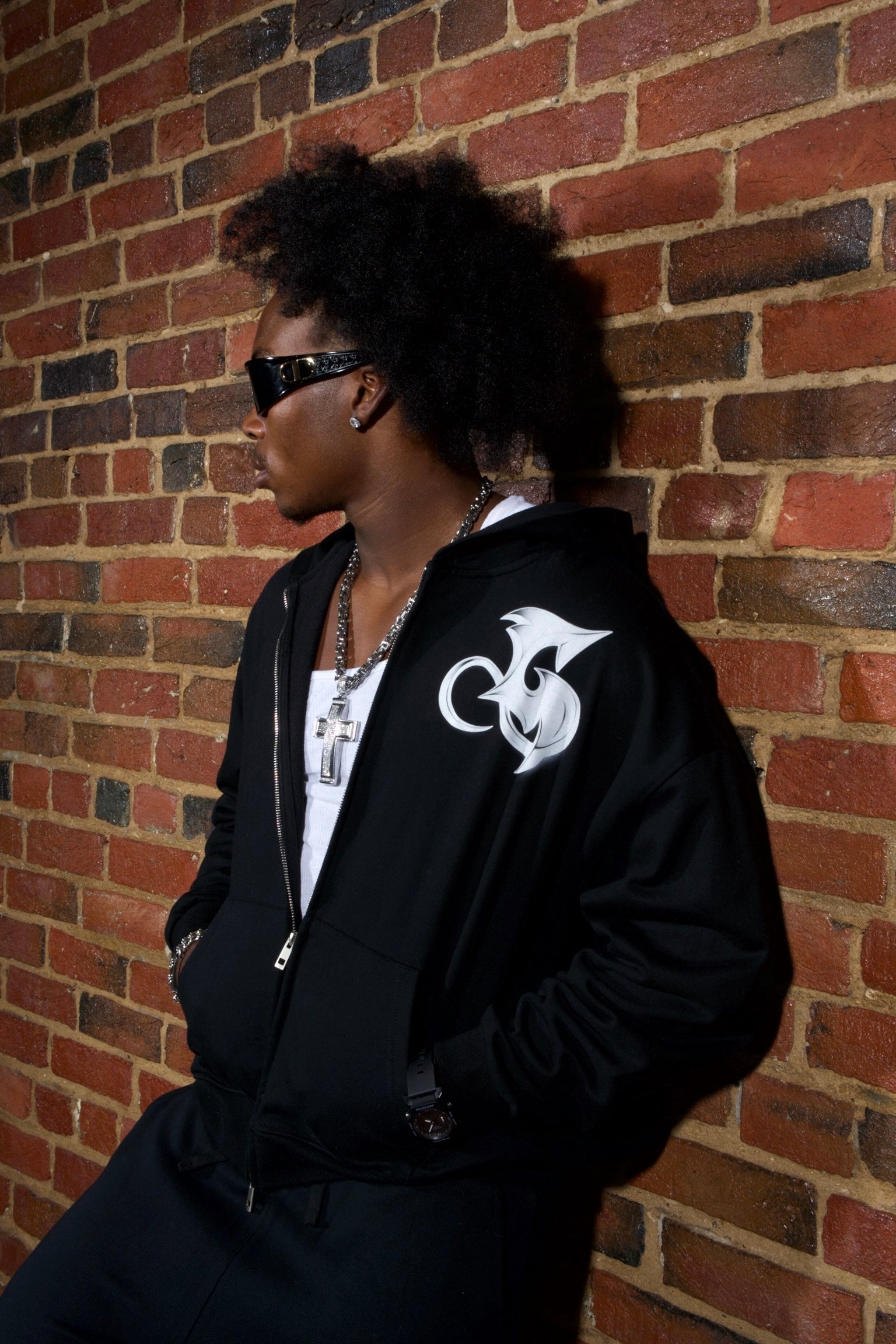 Black Signature Full Zip Hoodie