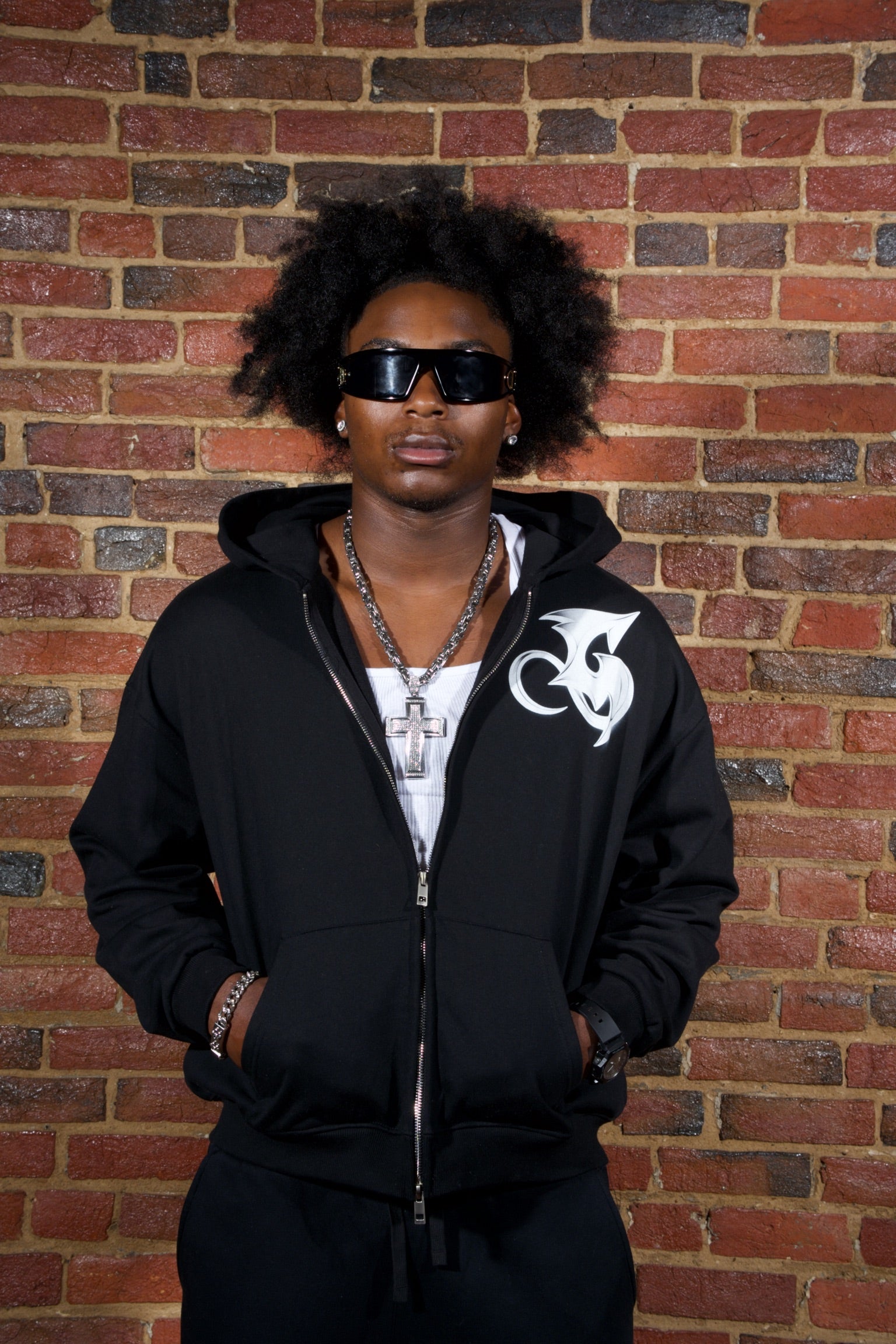 Black Signature Full Zip Hoodie