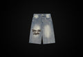 Vintage Wash Baggy Denim Shorts