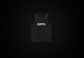 Black Cropped Washed Tank Top